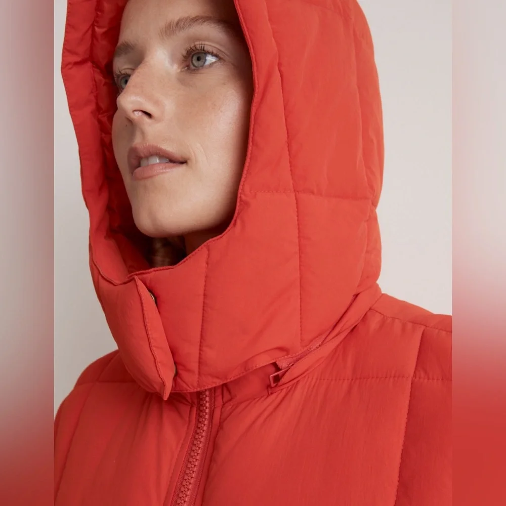 Madewell Red Modular Quilted Crop Puffer Jacket (Removable Hood and Sleeves) - Picture 5 of 12